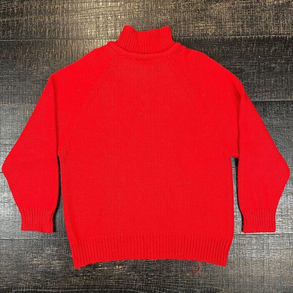 Gerard Works Mock Neck Acrylic Knit Red Pullover Sweater Women's Size Large - Picture 2 of 6